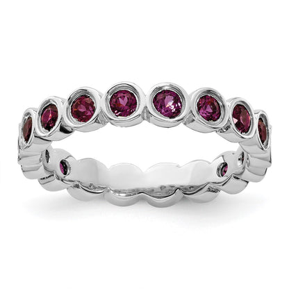 Sterling Silver Stackable Expressions Rhodolite Garnet Ring