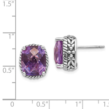Sterling Silver Amethyst Earrings