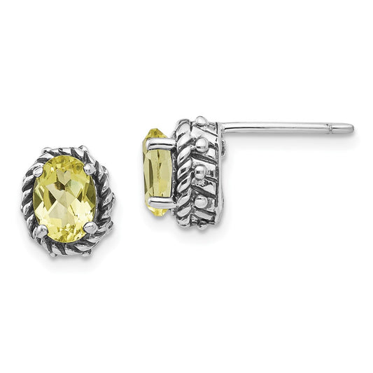 Sterling Silver Lemon Quartz Earrings