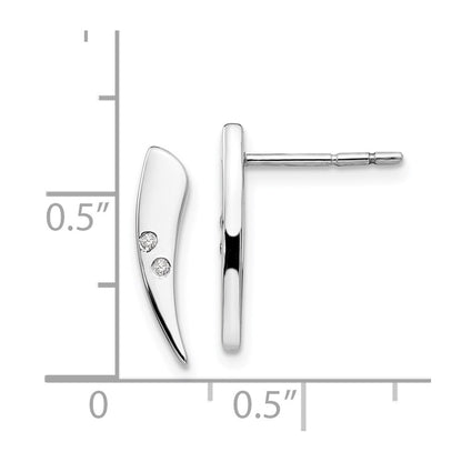 SS White Ice .02ct. Diamond Earrings