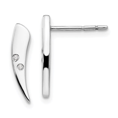 SS White Ice .02ct. Diamond Earrings