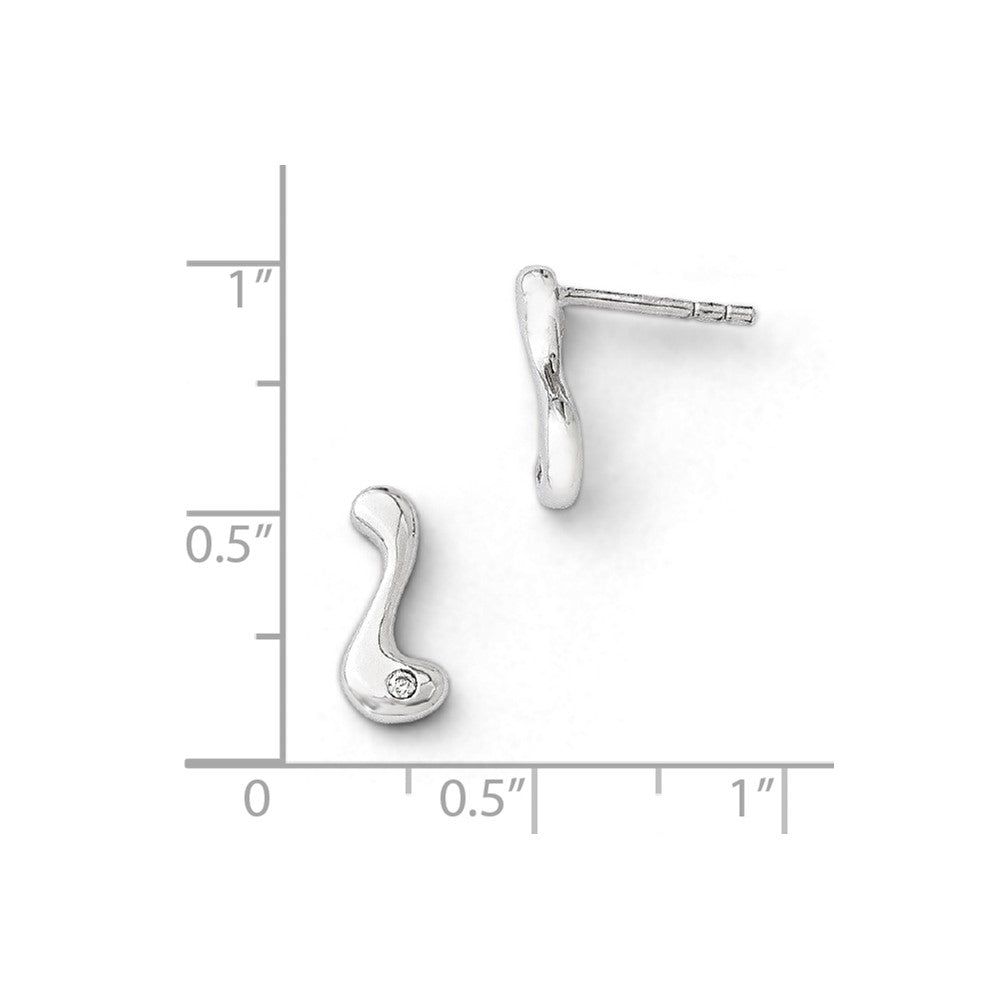 SS White Ice .02ct. Diamond Earrings