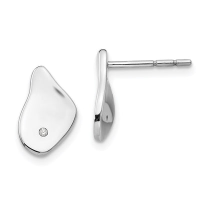 SS White Ice .01ct Diamond Earrings