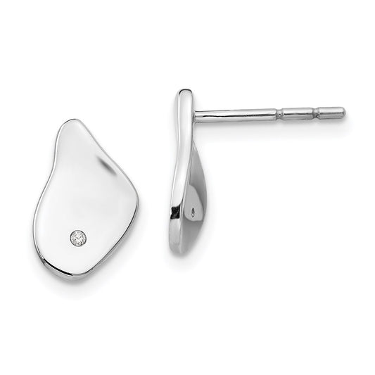 SS White Ice .01ct Diamond Earrings