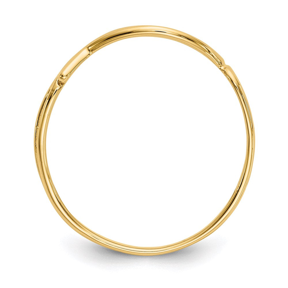 14k yellow gold polished ichthus fish ring r135
