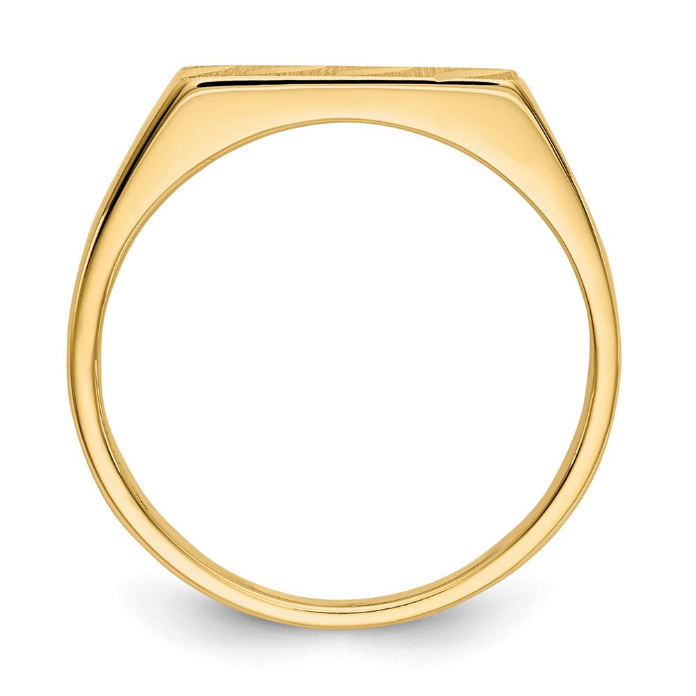14k yellow gold childs diamond cut ring r209