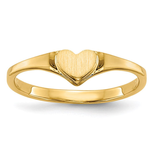 10k yellow gold childrens heart ring 1r225