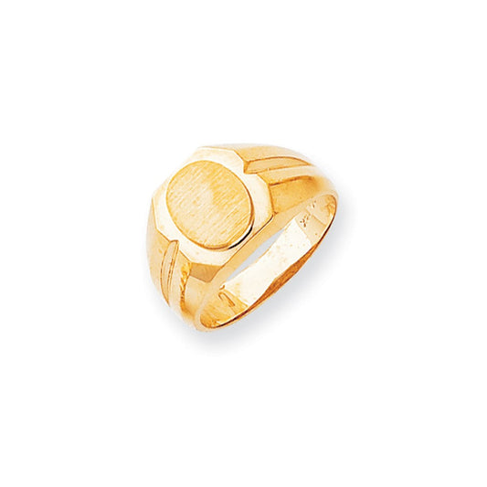 14k yellow gold mens signet ring r268