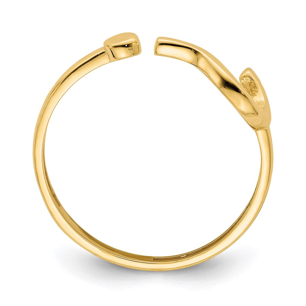 14k yellow gold question mark adjustable ring r662