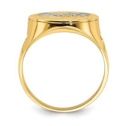 14k yellow gold w rhodium the last super mens ring r668