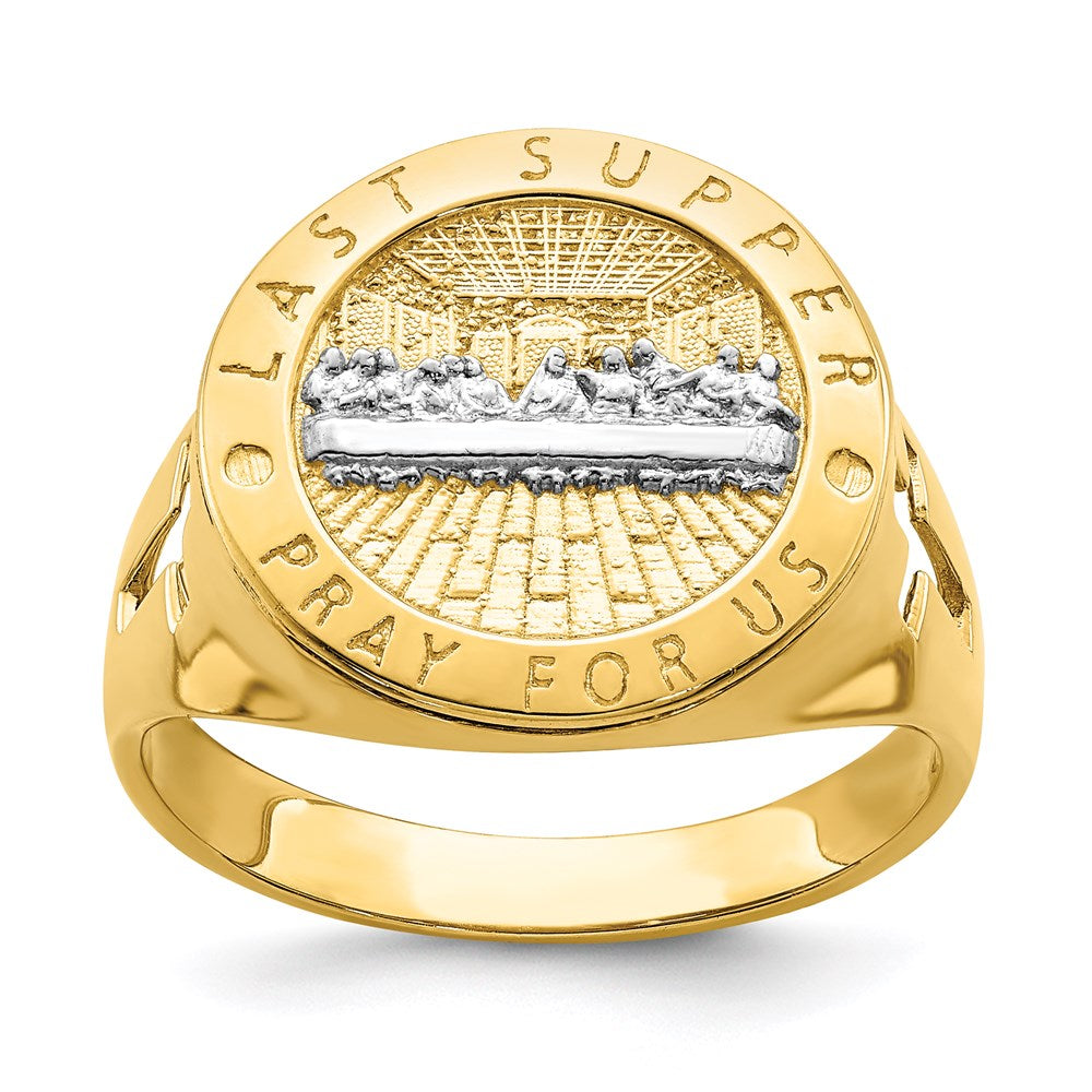 14k yellow gold w rhodium the last super mens ring r668