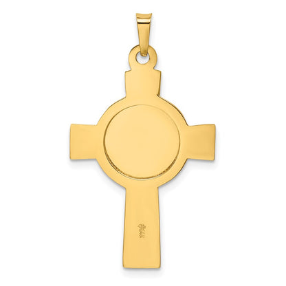 14k Yellow Gold Army Insignia Cross Pendant
