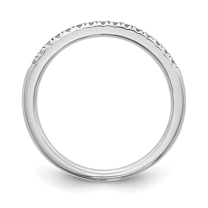 0.15ct. CZ Solid Real 14k White Gold Wedding Wedding Band Ring