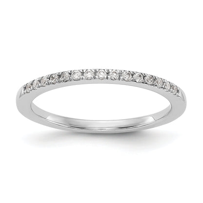 0.15ct. CZ Solid Real 14k White Gold Wedding Wedding Band Ring