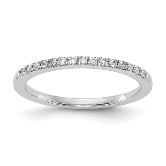 0.15ct. CZ Solid Real 14k White Gold Wedding Wedding Band Ring