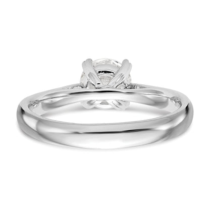 0.25ct. CZ Solid Real 14k White Gold Round Solitaire Engagement Ring Engagement Polished