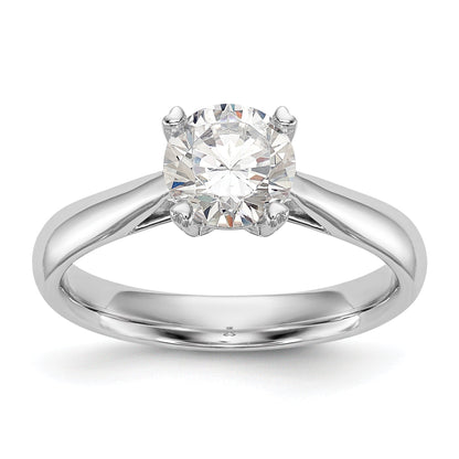 0.25ct. CZ Solid Real 14k White Gold Round Solitaire Engagement Ring Engagement Polished