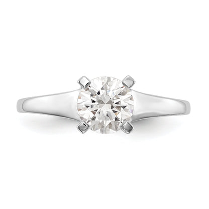 0.25ct. CZ Solid Real 14k White Gold Solitaire Engagement Ring