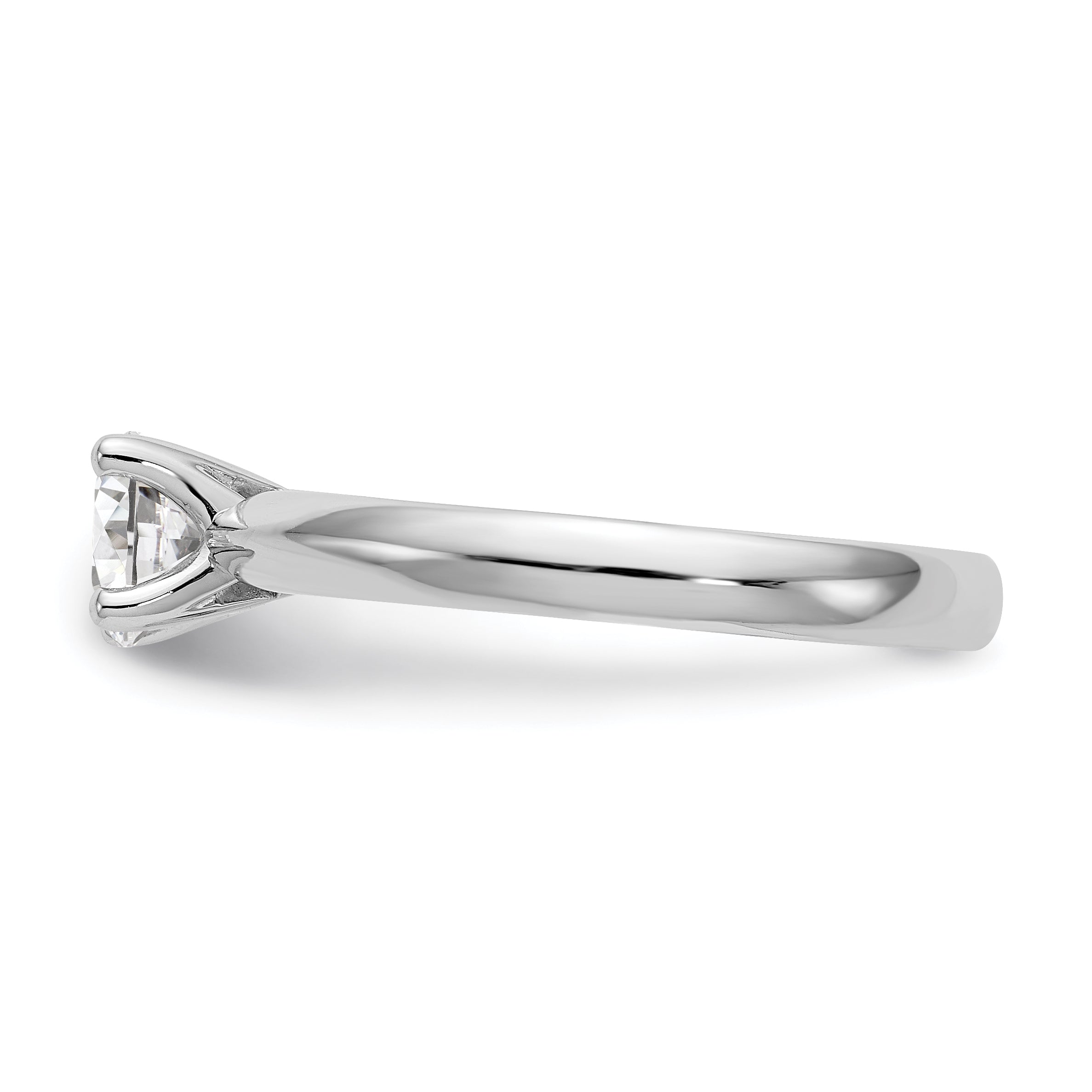 0.33ct. CZ Solid Real 14k White Gold Solitaire Engagement Ring