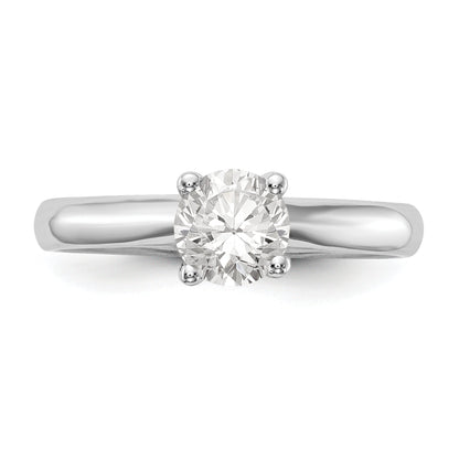 0.33ct. CZ Solid Real 14k White Gold Solitaire Engagement Ring
