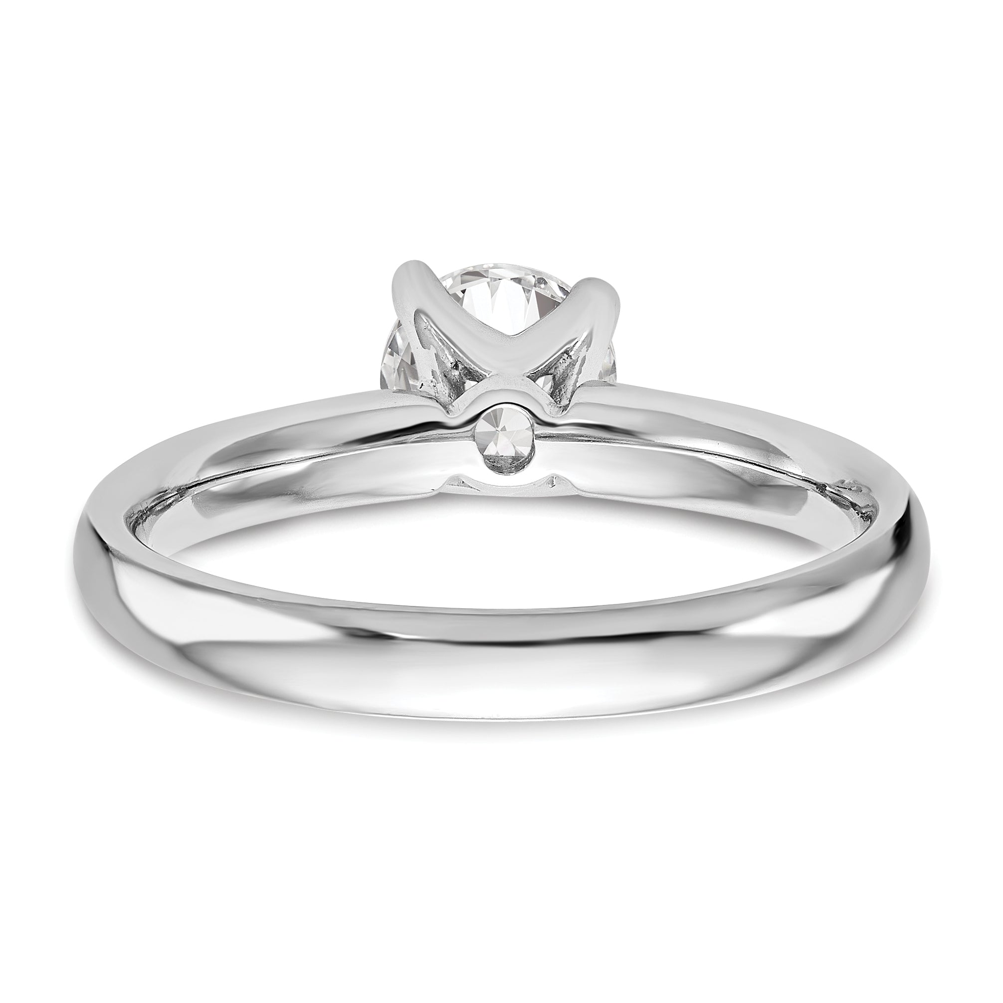 0.33ct. CZ Solid Real 14k White Gold Solitaire Engagement Ring