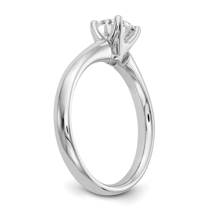 0.33ct. CZ Solid Real 14k White Gold Solitaire Engagement Ring