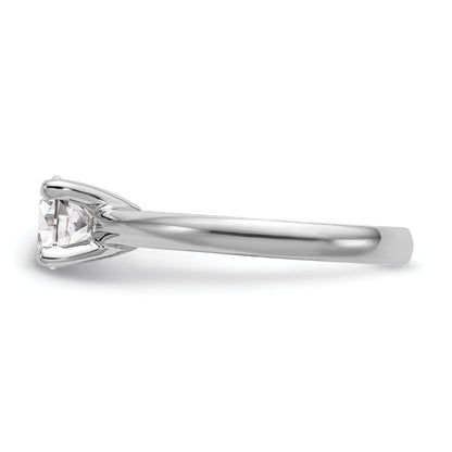 0.50ct. CZ Solid Real 14k White Gold Solitaire Engagement Ring