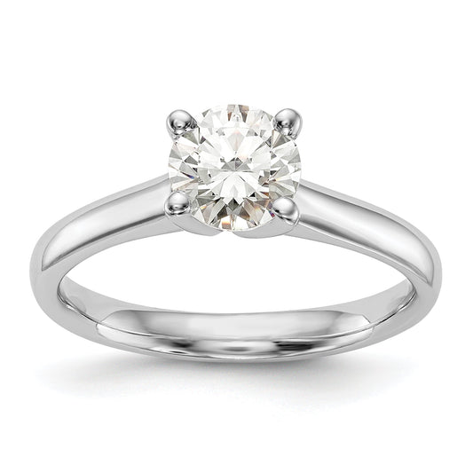 0.50ct. CZ Solid Real 14k White Gold Solitaire Engagement Ring