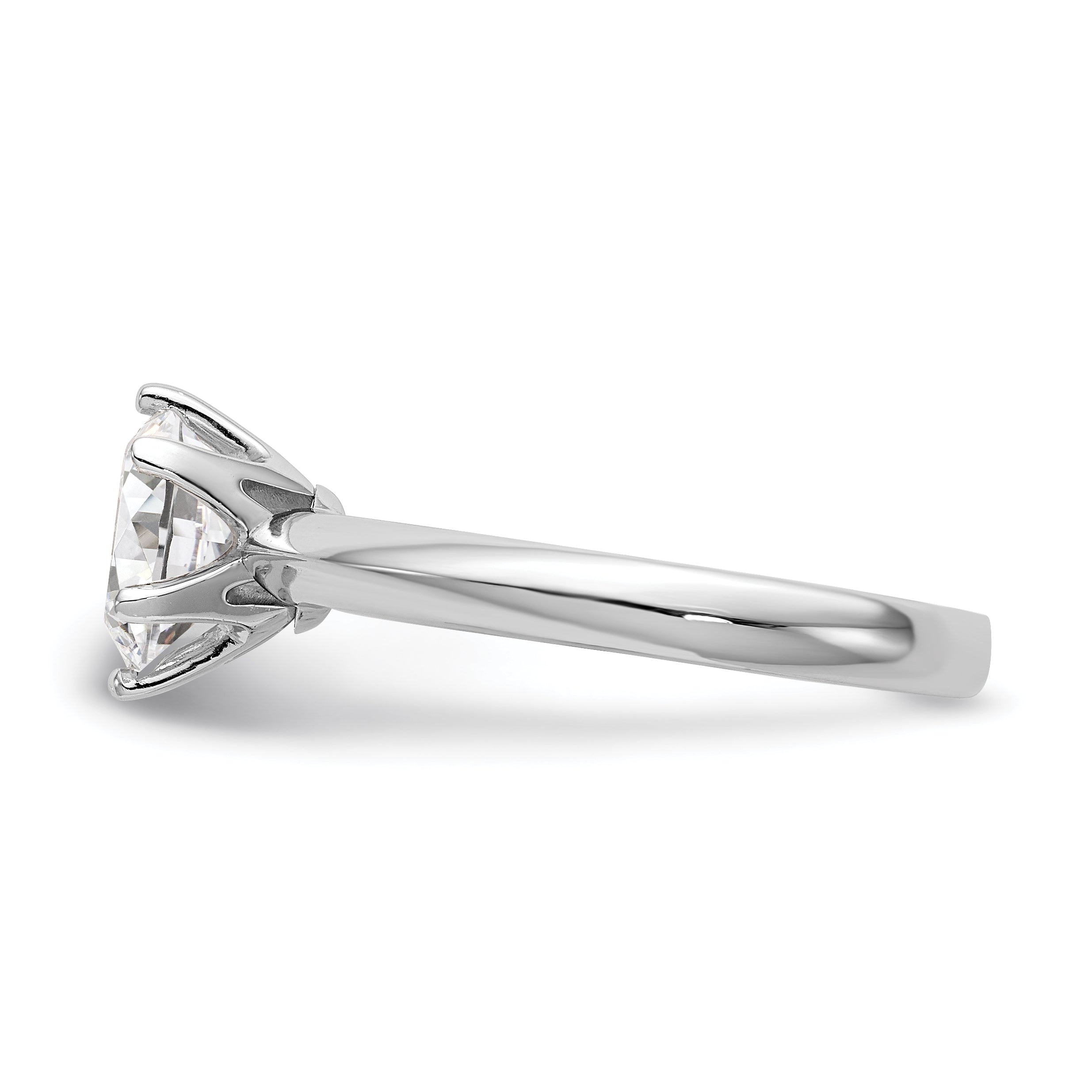 0.50ct. CZ Solid Real 14k White Gold Solitaire Engagement Ring