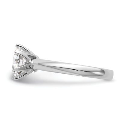 0.33ct. CZ Solid Real 14k White Gold Solitaire Engagement Ring