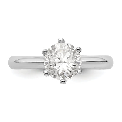 0.33ct. CZ Solid Real 14k White Gold Solitaire Engagement Ring