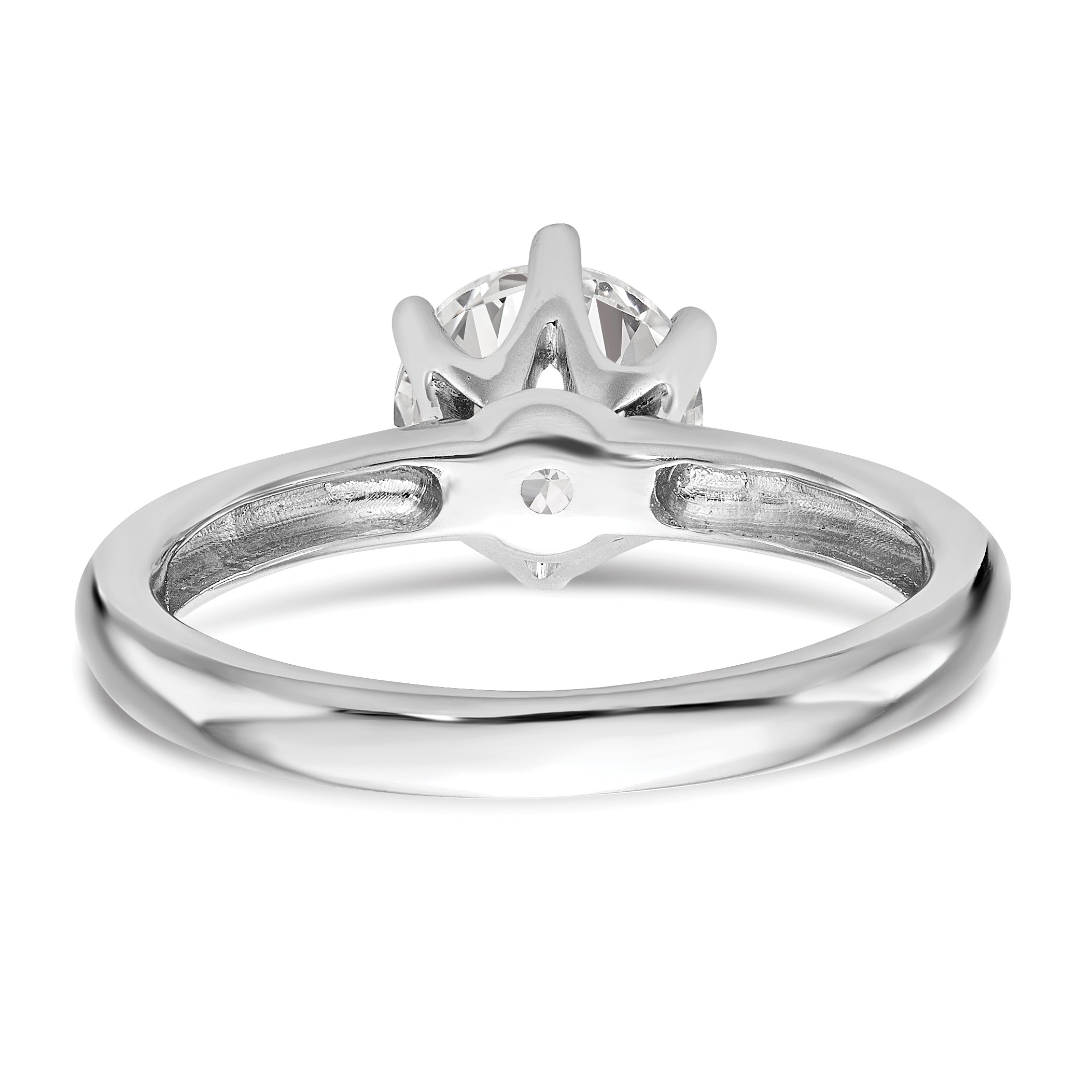 0.33ct. CZ Solid Real 14k White Gold Solitaire Engagement Ring