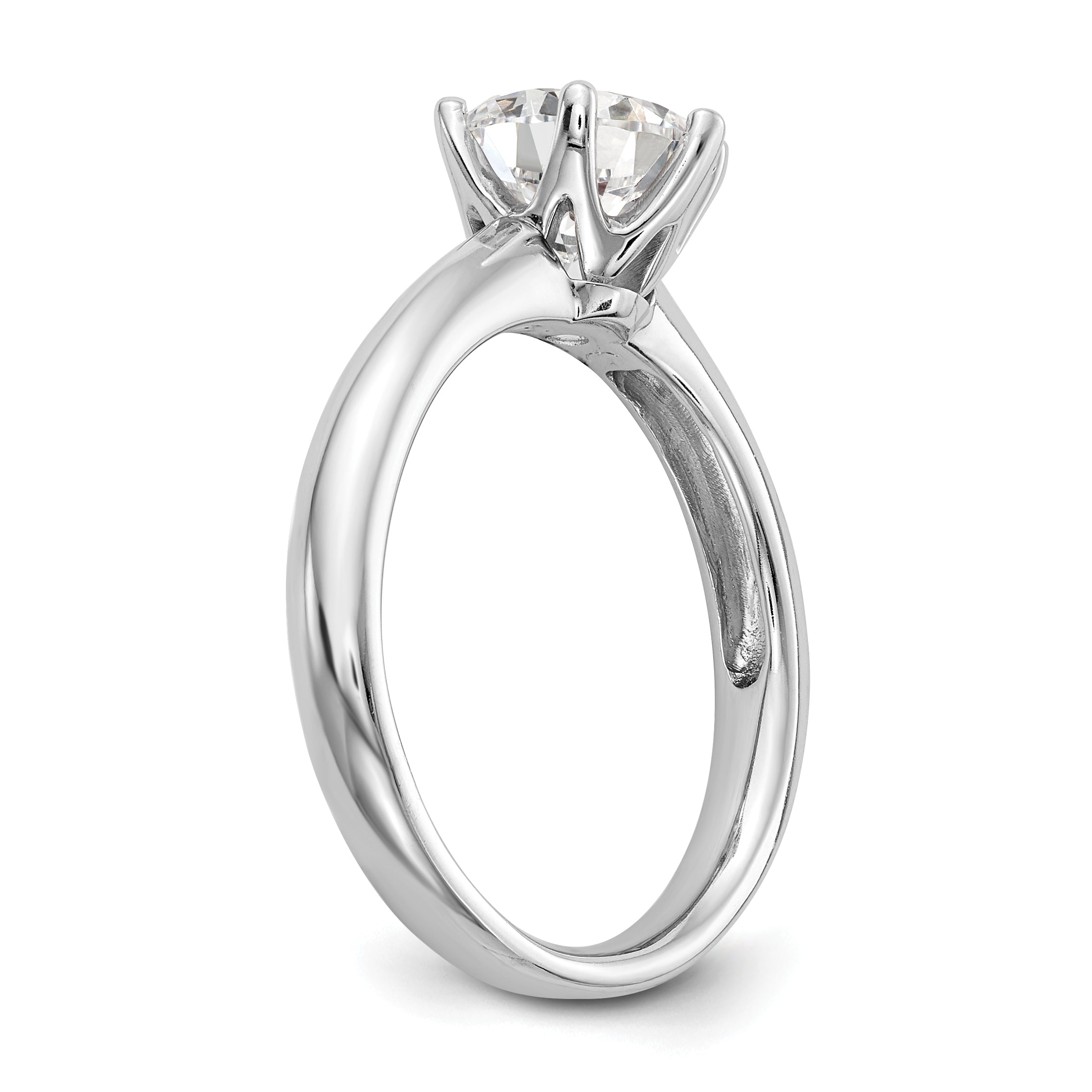 0.33ct. CZ Solid Real 14k White Gold Solitaire Engagement Ring
