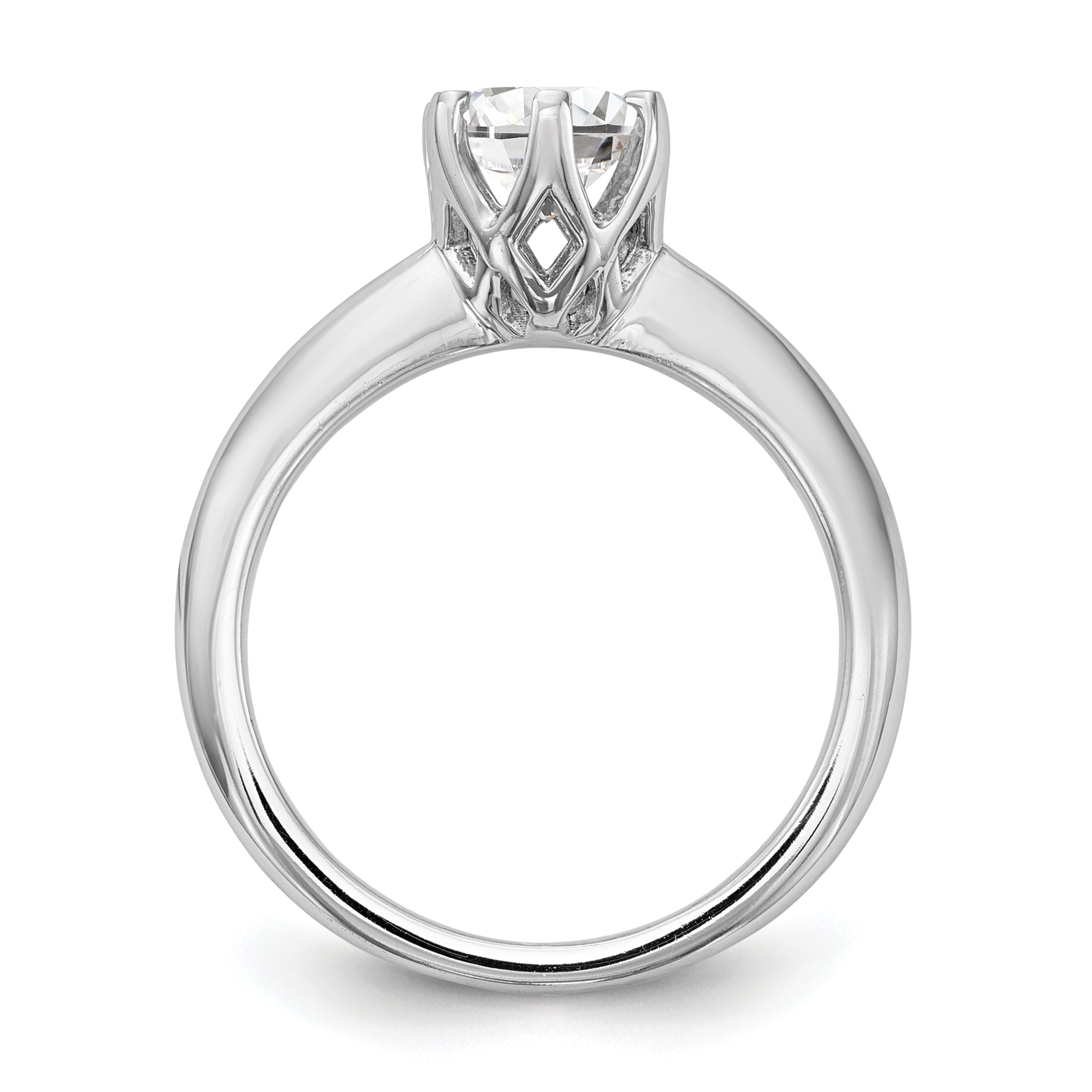 0.33ct. CZ Solid Real 14k White Gold Solitaire Engagement Ring