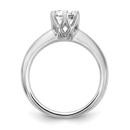 0.33ct. CZ Solid Real 14k White Gold Solitaire Engagement Ring