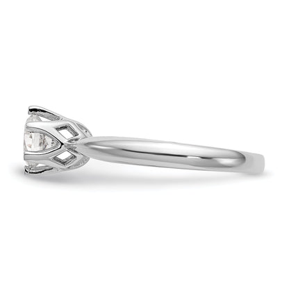 0.33ct. CZ Solid Real 14k White Gold Solitaire Engagement Ring