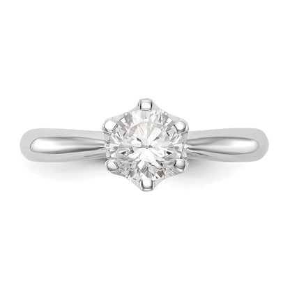 0.25ct. CZ Solid Real 14k White Gold Solitaire Engagement Ring