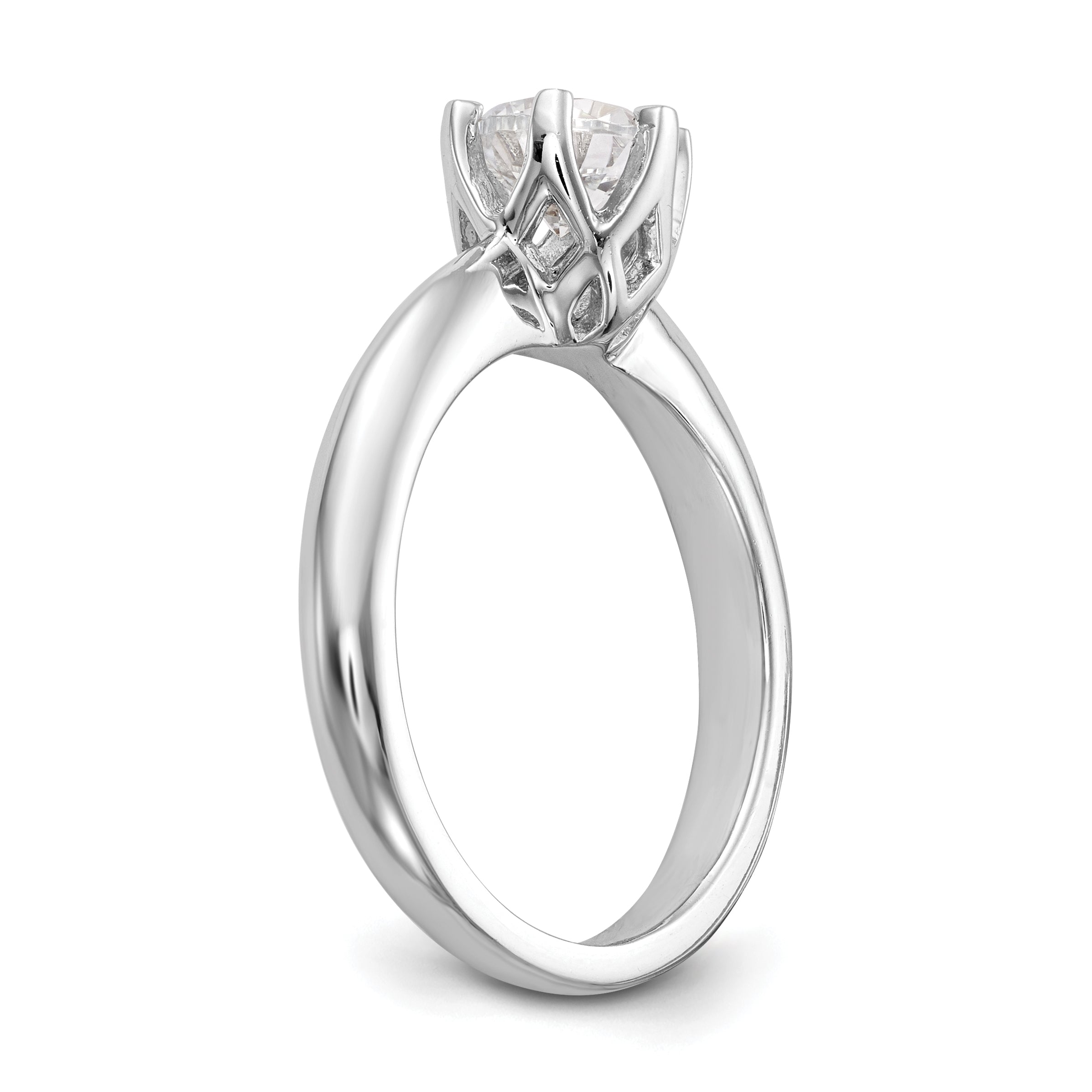 0.33ct. CZ Solid Real 14k White Gold Solitaire Engagement Ring