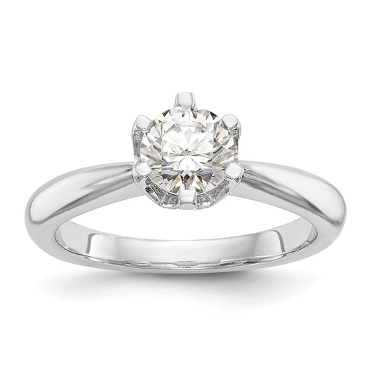 0.75ct. CZ Solid Real 14k White Gold Solitaire Engagement Ring