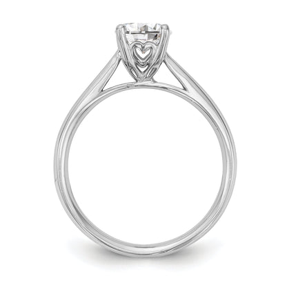 0.33ct. CZ Solid Real 14k White Gold Solitaire Engagement Ring