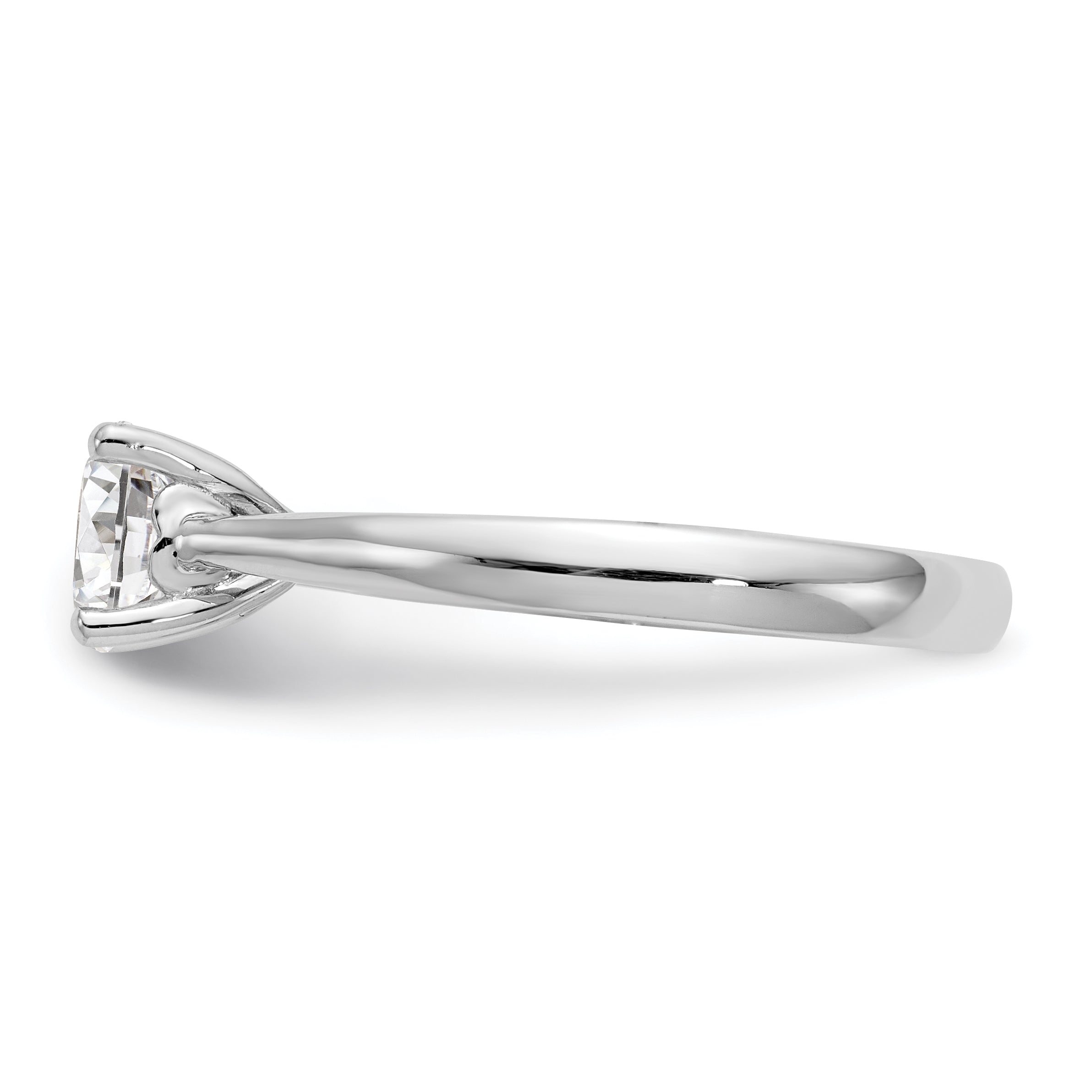 0.33ct. CZ Solid Real 14k White Gold Solitaire Engagement Ring