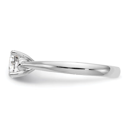0.33ct. CZ Solid Real 14k White Gold Solitaire Engagement Ring