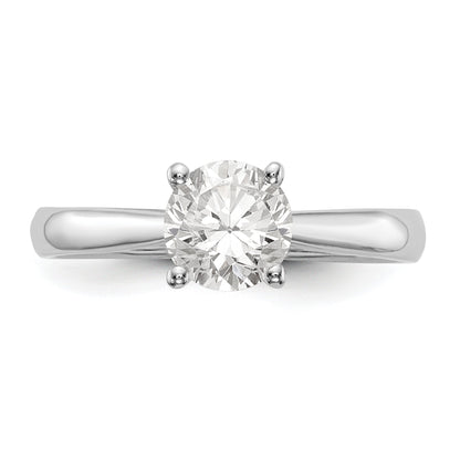 0.33ct. CZ Solid Real 14k White Gold Solitaire Engagement Ring