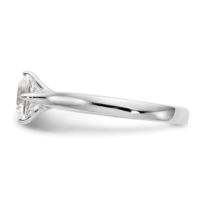0.50ct. CZ Solid Real 14K White Gold Round Solitaire Engagement Ring Engagement Polished
