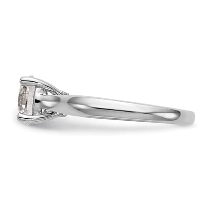 1.00ct. CZ Solid Real 14K White Gold Engagement Ring