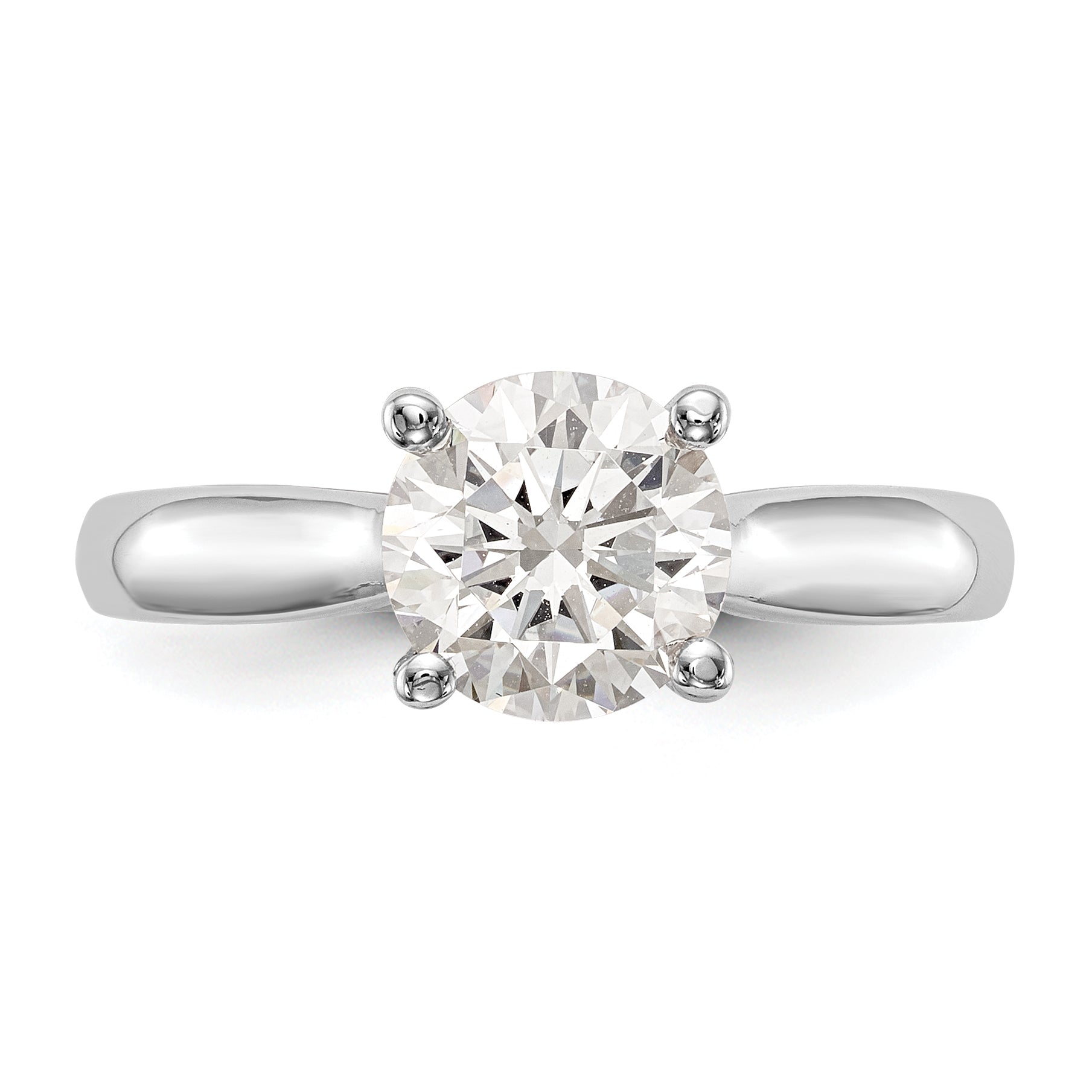 2.00ct. CZ Solid Real 14K White Gold Engagement Ring