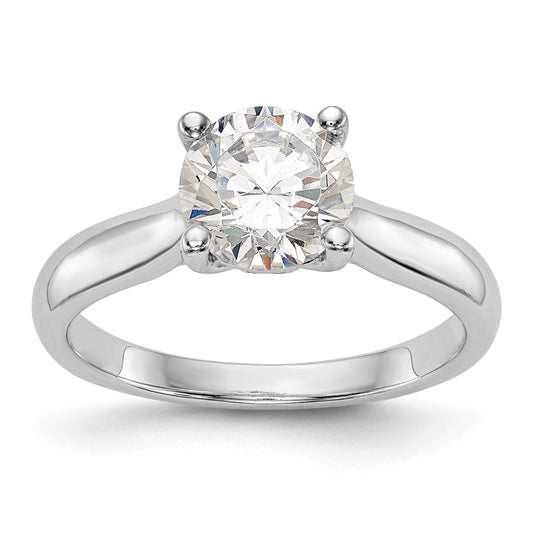 0.50ct. CZ Solid Real 14K White Gold Engagement Ring