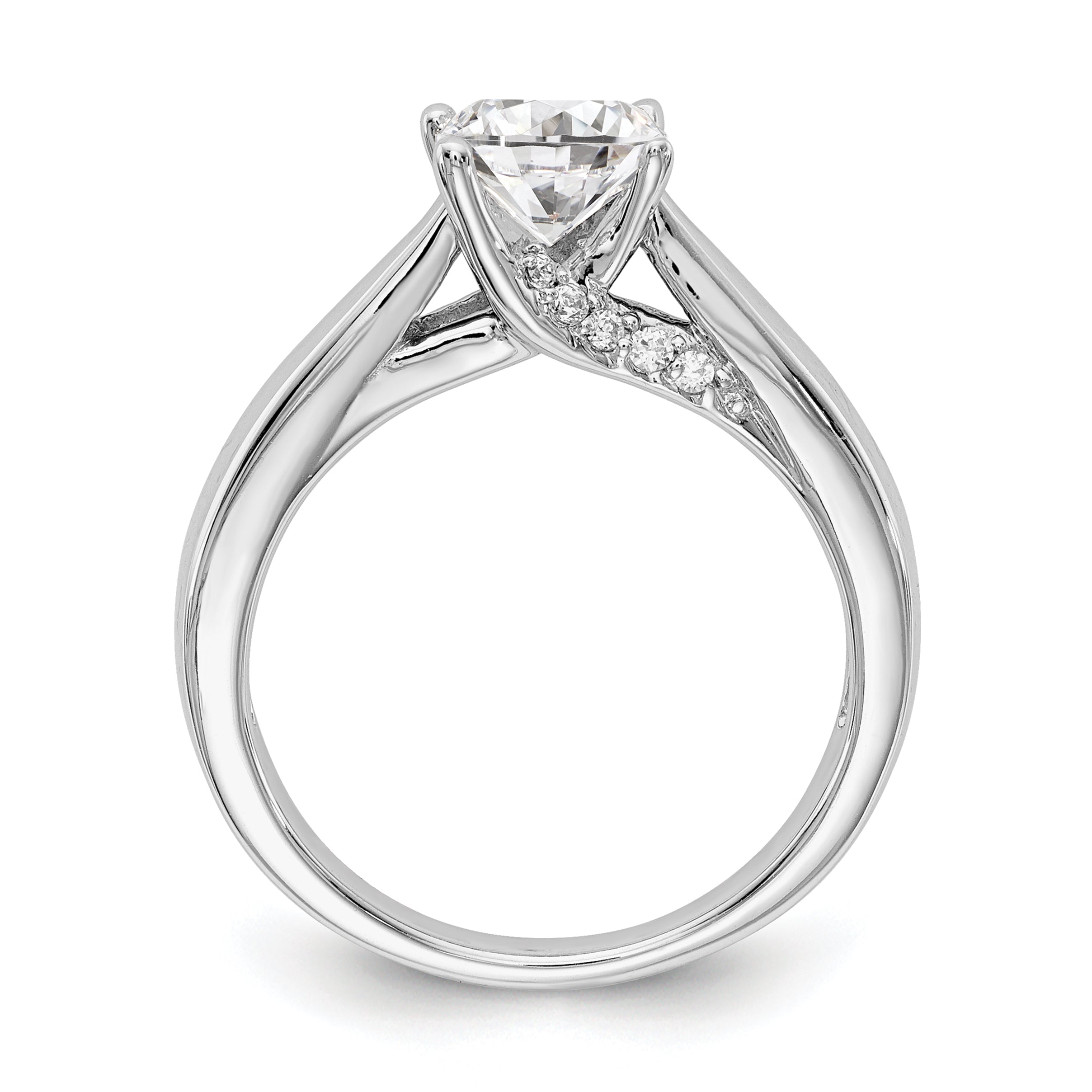 0.50ct. CZ Solid Real 14K White Gold Round Solitaire Engagement Ring Engagement Ring