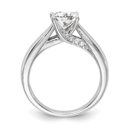 0.50ct. CZ Solid Real 14K White Gold Round Solitaire Engagement Ring Engagement Ring