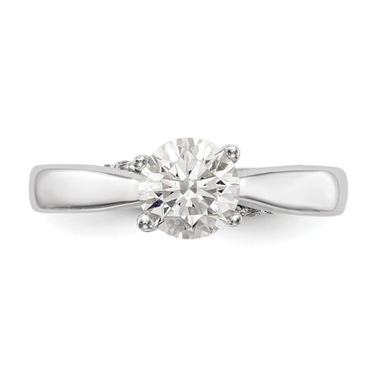 0.50ct. CZ Solid Real 14K White Gold Round Solitaire Engagement Ring Engagement Ring